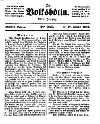 Die Volksbötin Sonntag 17. Oktober 1852