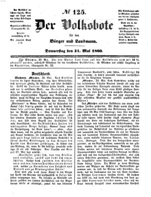 Der Volksbote für den Bürger und Landmann Donnerstag 31. Mai 1860