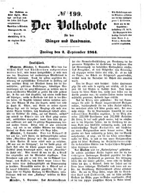 Der Volksbote für den Bürger und Landmann Freitag 2. September 1864