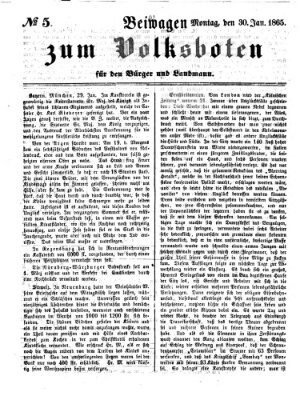 Der Volksbote für den Bürger und Landmann Montag 30. Januar 1865