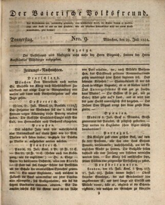 Der bayerische Volksfreund Donnerstag 29. Juli 1824