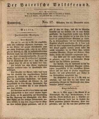 Der bayerische Volksfreund Donnerstag 18. November 1824
