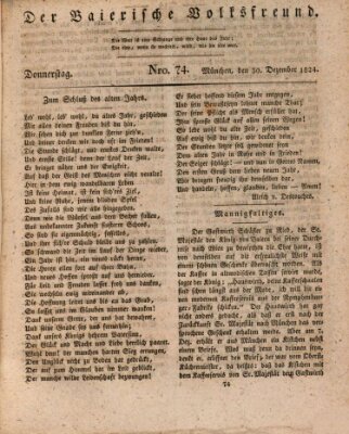 Der bayerische Volksfreund Donnerstag 30. Dezember 1824