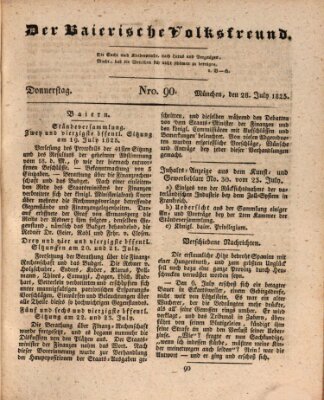 Der bayerische Volksfreund Donnerstag 28. Juli 1825