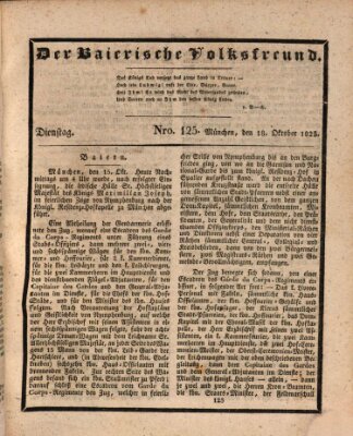 Der bayerische Volksfreund Dienstag 18. Oktober 1825