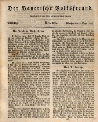 Der bayerische Volksfreund Dienstag 5. September 1826