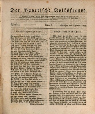 Der bayerische Volksfreund Dienstag 2. Januar 1827