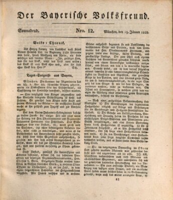 Der bayerische Volksfreund Samstag 19. Januar 1828