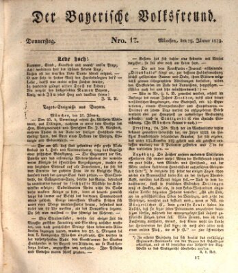 Der bayerische Volksfreund Donnerstag 29. Januar 1829
