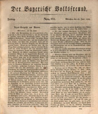 Der bayerische Volksfreund Freitag 26. Juni 1829