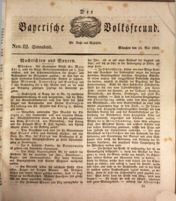 Der bayerische Volksfreund Samstag 22. Mai 1830