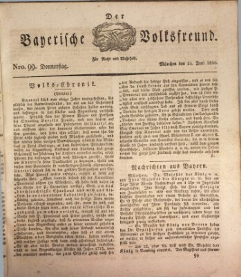 Der bayerische Volksfreund Donnerstag 24. Juni 1830