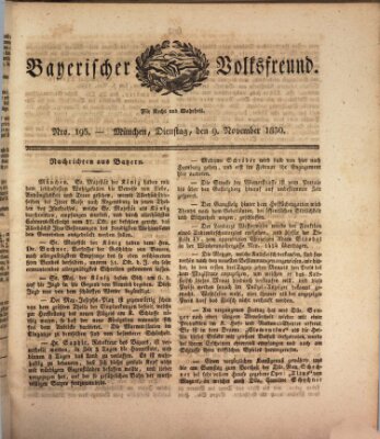 Der bayerische Volksfreund Dienstag 9. November 1830