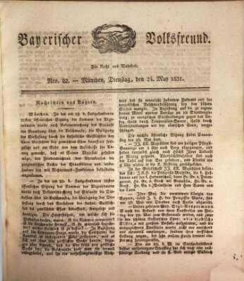 Der bayerische Volksfreund Dienstag 24. Mai 1831
