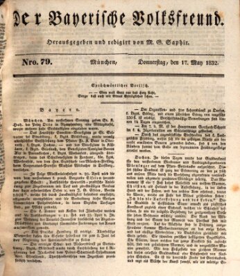 Der bayerische Volksfreund Donnerstag 17. Mai 1832