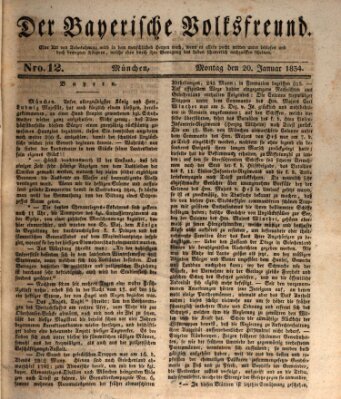 Der bayerische Volksfreund Montag 20. Januar 1834