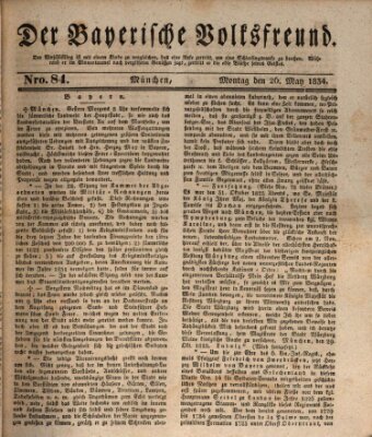 Der bayerische Volksfreund Montag 26. Mai 1834