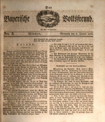 Der bayerische Volksfreund Mittwoch 6. Januar 1836
