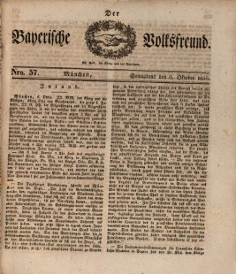 Der bayerische Volksfreund Samstag 8. Oktober 1836