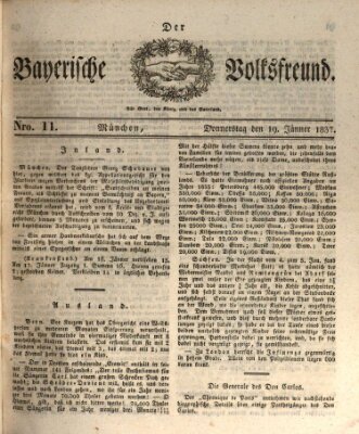 Der bayerische Volksfreund Donnerstag 19. Januar 1837