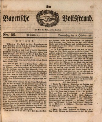 Der bayerische Volksfreund Donnerstag 5. Oktober 1837
