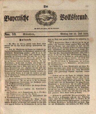 Der bayerische Volksfreund Montag 23. Juli 1838