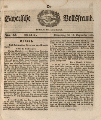 Der bayerische Volksfreund Donnerstag 13. September 1838
