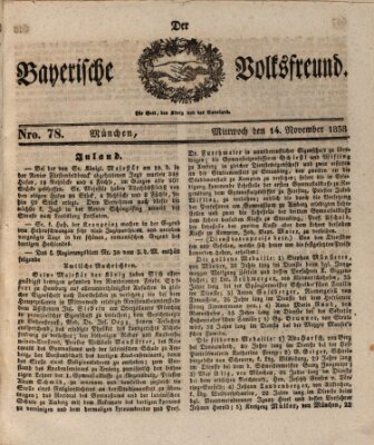 Der bayerische Volksfreund Mittwoch 14. November 1838