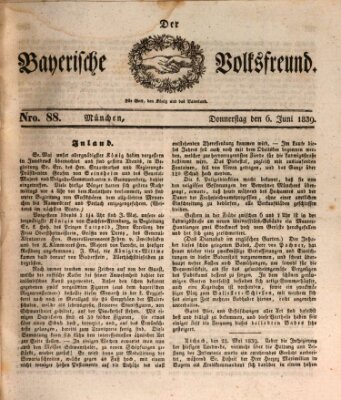 Der bayerische Volksfreund Donnerstag 6. Juni 1839