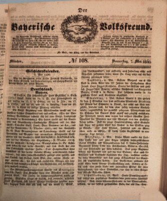 Der bayerische Volksfreund Donnerstag 7. Mai 1840