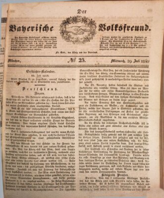 Der bayerische Volksfreund Mittwoch 29. Juli 1840
