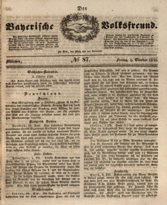 Der bayerische Volksfreund Freitag 9. Oktober 1840