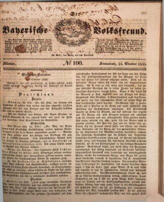 Der bayerische Volksfreund Samstag 24. Oktober 1840