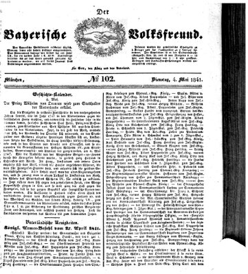 Der bayerische Volksfreund Dienstag 4. Mai 1841