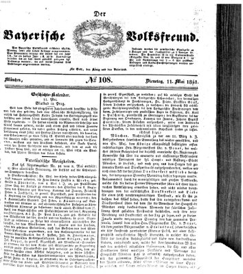 Der bayerische Volksfreund Dienstag 11. Mai 1841