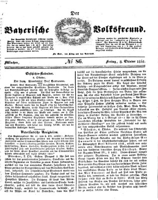 Der bayerische Volksfreund Freitag 8. Oktober 1841