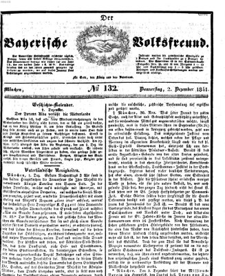 Der bayerische Volksfreund Donnerstag 2. Dezember 1841