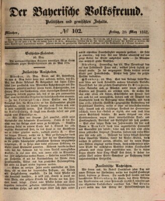 Der bayerische Volksfreund Freitag 20. Mai 1842