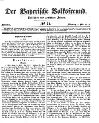 Der bayerische Volksfreund Mittwoch 8. Mai 1844