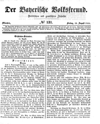 Der bayerische Volksfreund Freitag 16. August 1844