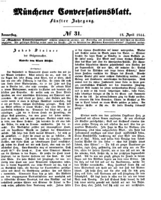 Der bayerische Volksfreund Donnerstag 18. April 1844