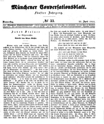 Der bayerische Volksfreund Donnerstag 25. April 1844