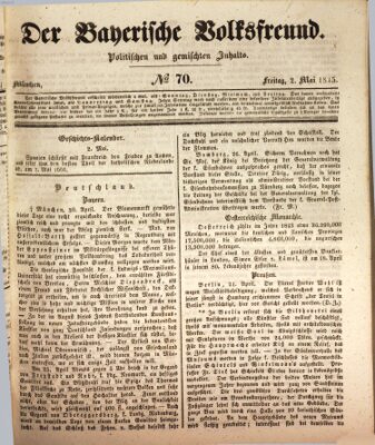 Der bayerische Volksfreund Freitag 2. Mai 1845