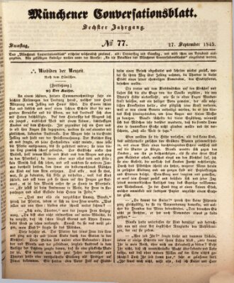 Der bayerische Volksfreund Samstag 27. September 1845