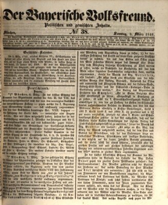 Der bayerische Volksfreund Sonntag 8. März 1846