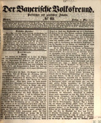 Der bayerische Volksfreund Freitag 1. Mai 1846