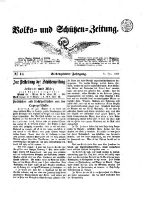 Volks- und Schützenzeitung Freitag 31. Januar 1862