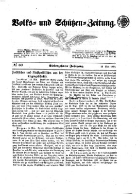 Volks- und Schützenzeitung Montag 19. Mai 1862