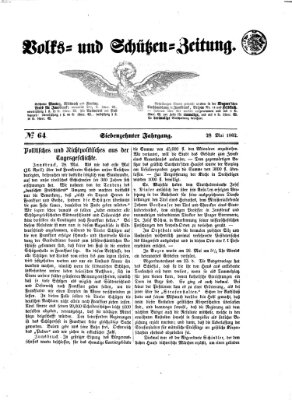 Volks- und Schützenzeitung Mittwoch 28. Mai 1862