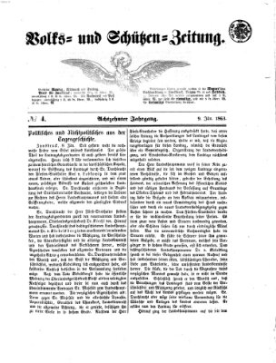 Volks- und Schützenzeitung Freitag 9. Januar 1863